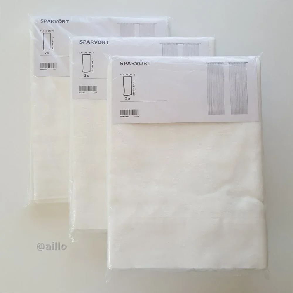 IKEA SPARVORT Sheer curtains, white